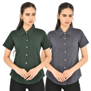 Ladies Half Sleeve Cotton Shirts