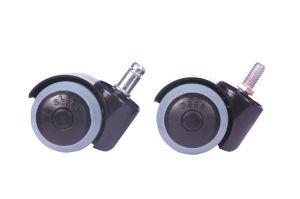 grey black caster wheel set