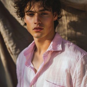 Pink linen shirt