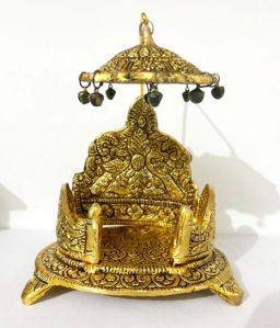 gold plated aluminium singhasan