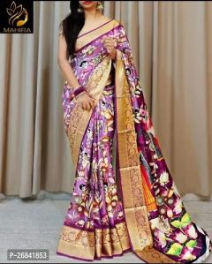 Fancy Chiffon Saree with Blouse Piece for Women