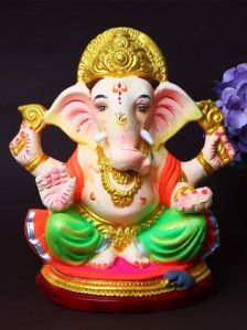 Skandapurvaja Eco Friendly Ganesha Idol 9 Inch/Ganpati Murti.