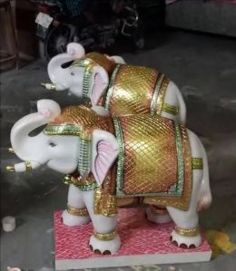 Marble Elephant Statue