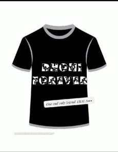 Black t shirt MS dhoni