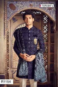 heavy embroidery traditional sherwani