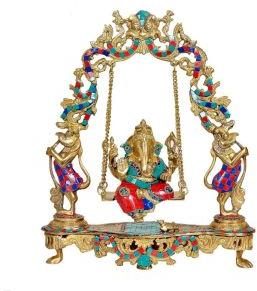 BRASS SWING GANESHA