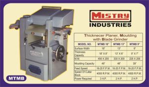 Thicknesser Moulding with Blade Grinder