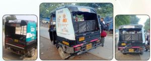 Sharing Auto Rickshaw Hood Advertising Service in Haridwar Uttarakhand