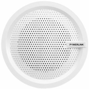 Powerlink 5 Inch 8 Watt Wired In Flush Mount Ceiling Speaker Dotted Plastic Grill