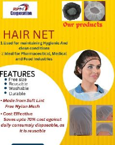 REUSABLE WASHABLE NYLON HAIR NET