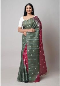 Attractive Collection's Kota Viscose silk saree with flag strip body