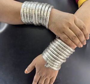 Golden silver Bangle bracelet kada