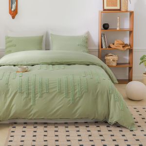 Sage Green Tufted Duvet Cover