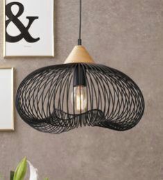 iron hanging lamps with black Powder Coding