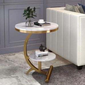 White Marble Side Table