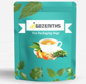 Printed Tea Standy Zipper Packaging Pouch