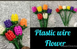 Plastic wire flower