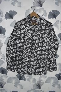 men black printed shirt