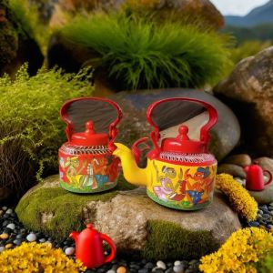 floral rock teapot