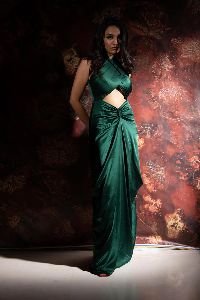 Emerald Whisper Gown Set