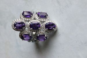 925 Sterling Silver amethyst ring