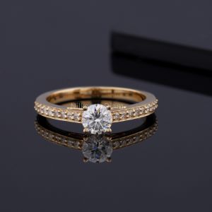 Solitaire Round Cut Lab Diamond Ring