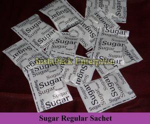 white sugar sachets