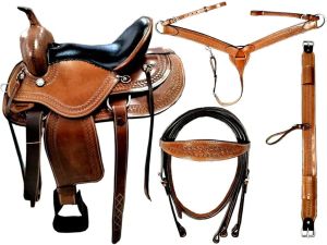 Western saddle set