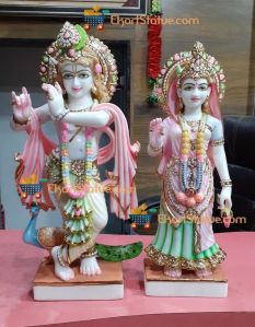 Marble Radha Krishna Moorti