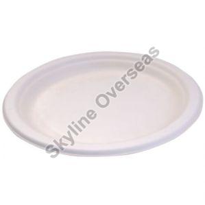 9 Inch Round Sugarcane Bagasse Plate