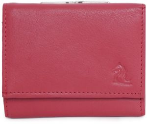 kara women red leather wallet