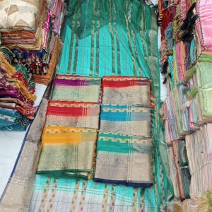 khadi new design heavy saree