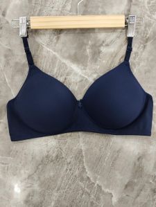 blue colour padded bra