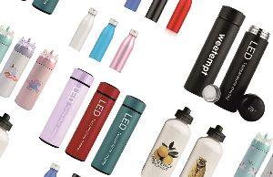 Water bottle with brand printing