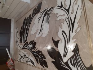 black white inlay italian floor