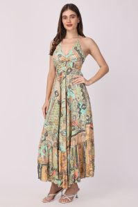 Polyester silk dress