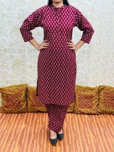 Ladies Ajrakh Printed Co-Ord Set