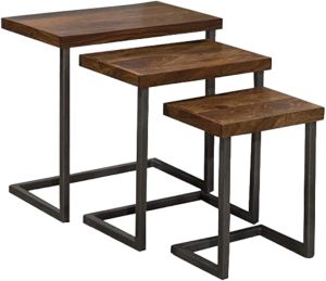 Wood Top Matal Table Set