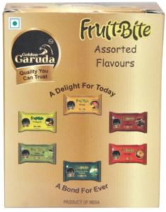 Fruit Bite bars(6 flavors) Box-192g,( 16g each Mango, Orange, Pineapple, Amla Chyawanprash, Kaccha Aam