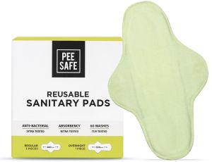 Pee Safe Reusable Sanitary Pads (3 Regular Pads + 1 Night Pad)