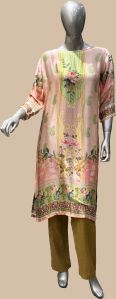 Ladies Floral Print Kurti Set