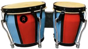 Rmze RDB-241 Percussion Multicolor Wooden Bongo Drum Set