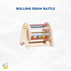 Wooden Rolling Drum Rattle