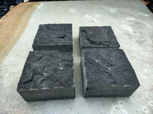 black rock finished cobbles