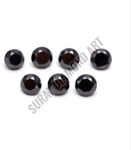 7mm Round Cut Black Diamond