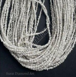 White Uncut Diamond Beads