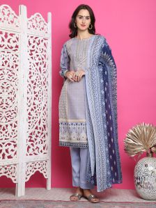 AF5108 Ladies Sky Blue Salwar Kurta Dress Material