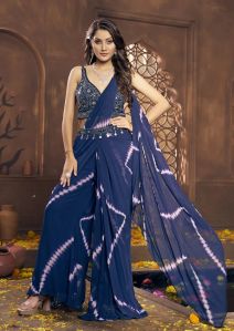 Georgette Handwork Palazzo Saree