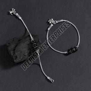 Silver Oxidized Anklets