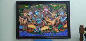 radha krishna mural paintings